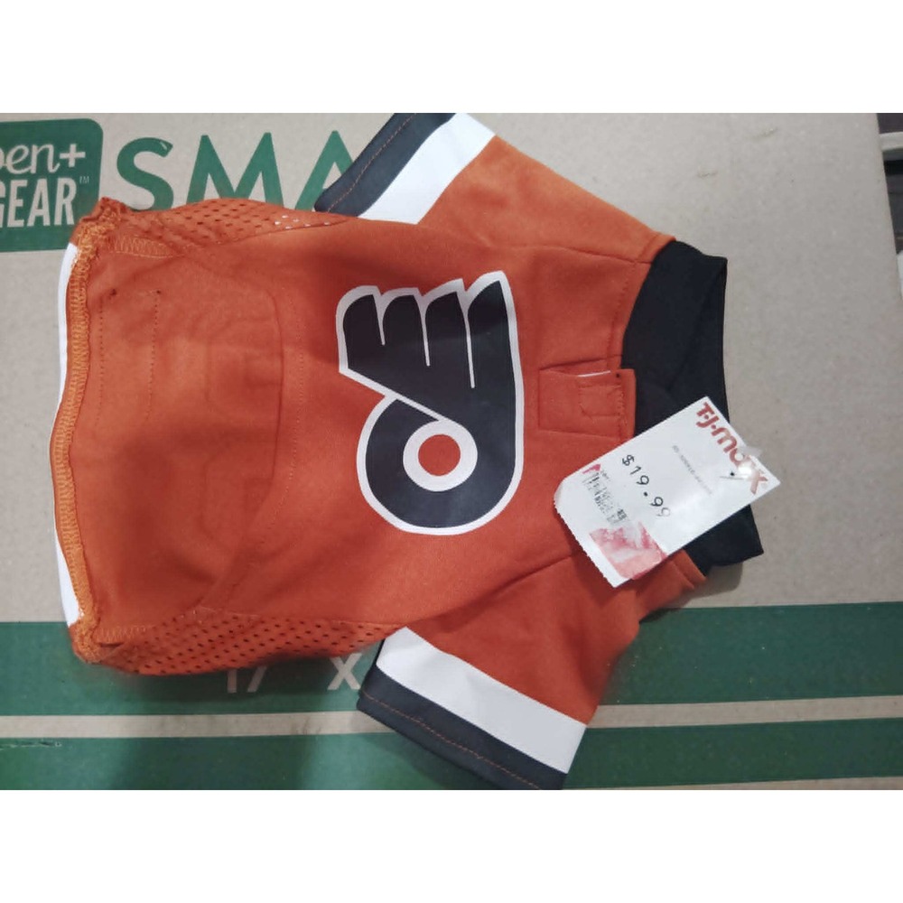Philadelphia Flyers NHL Pet Jersey Orange Black White Dog Shirt Size Small NWT